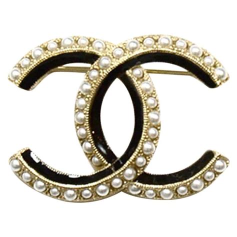 black chanel brooch|vintage chanel brooch for sale.